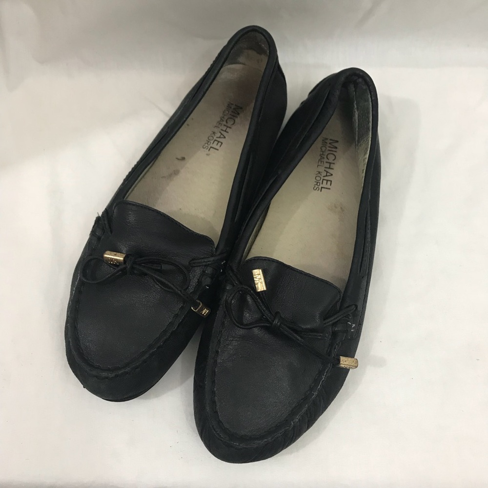 Michael Michael Kors Black Leather Loafers 7